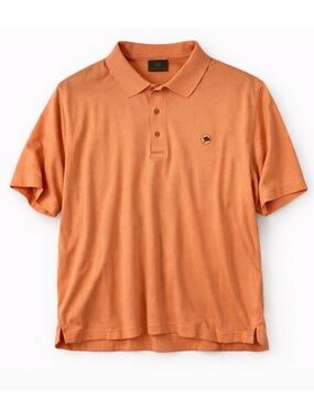 Peninsula Yacht Club Polo Shirt Orange Cotton Golf Preppy Logo Mens XLT